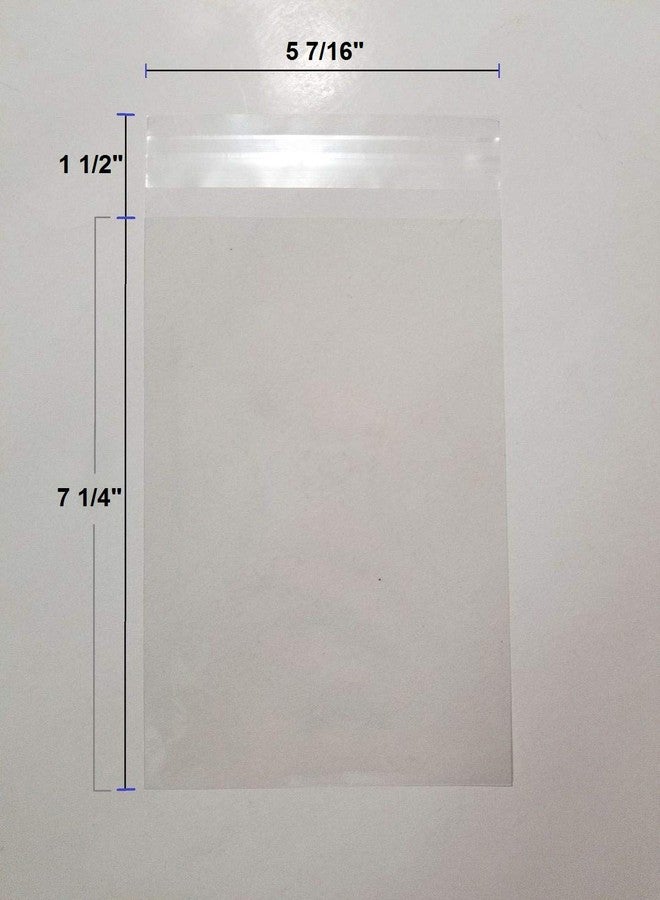 يونيك باكينج 500 قطعة أكياس سيلوفان شفافة قابلة لإعادة الإغلاق مقاس 5 7/16 × 7 1/4 بوصة مناسبة لعناصر مقاس 5 × 7 بوصة (تناسب بطاقة A7 مع ظرف) - Image 4